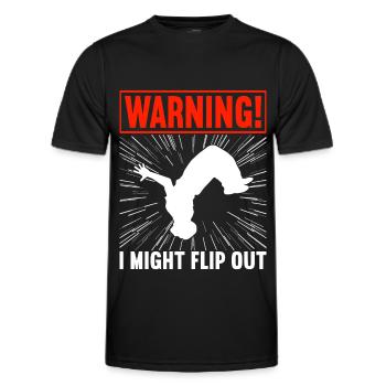 Parkour Freerunning - T-shirt sport Homme - noir - Devant - AI Model Male 178 dark (178cm)