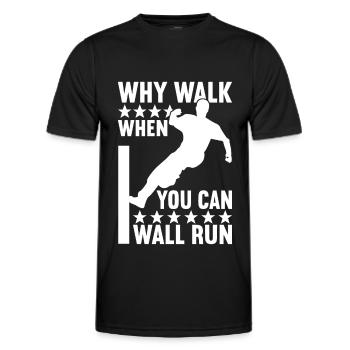 Parkour Freerunning - Männer Funktions-T-Shirt - Schwarz - Vorne - AI Model Male 178 dark (178cm)