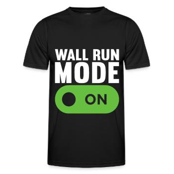 Parkour Freerunning - Männer Funktions-T-Shirt - Schwarz - Vorne - AI Model Male 178 dark (178cm)