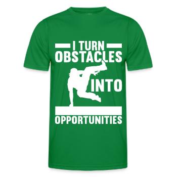Parkour Freerunning - Men's Functional T-Shirt - kelly green - Front - AI Model Male 178 dark (178cm)