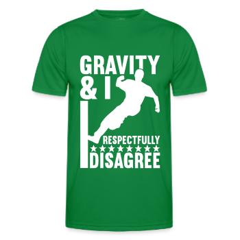 Parkour Freerunning - Men's Functional T-Shirt - kelly green - Front - AI Model Male 178 dark (178cm)