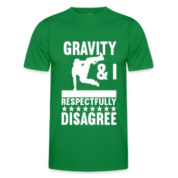 Parkour Freerunning - Men's Functional T-Shirt - kelly green - Front - AI Model Male 178 dark (178cm)