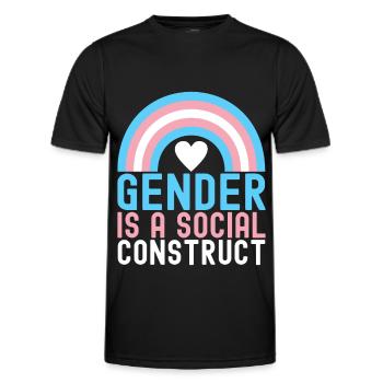 Transgender Trans LGBTQ - Männer Funktions-T-Shirt - Schwarz - Vorne - AI Model Male 178 dark (178cm)