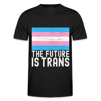 Transgender Trans LGBTQ - Men's Functional T-Shirt - black - Front - AI Model Male 178 dark (178cm)
