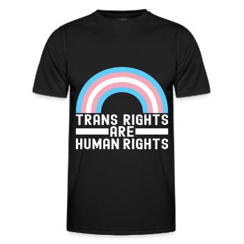 Transgender Trans LGBTQ - Men's Functional T-Shirt - black - Front - AI Model Male 178 dark (178cm)