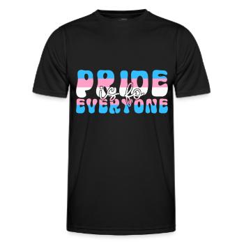 Transgender Trans LGBTQ - Men's Functional T-Shirt - black - Front - AI Model Male 178 dark (178cm)
