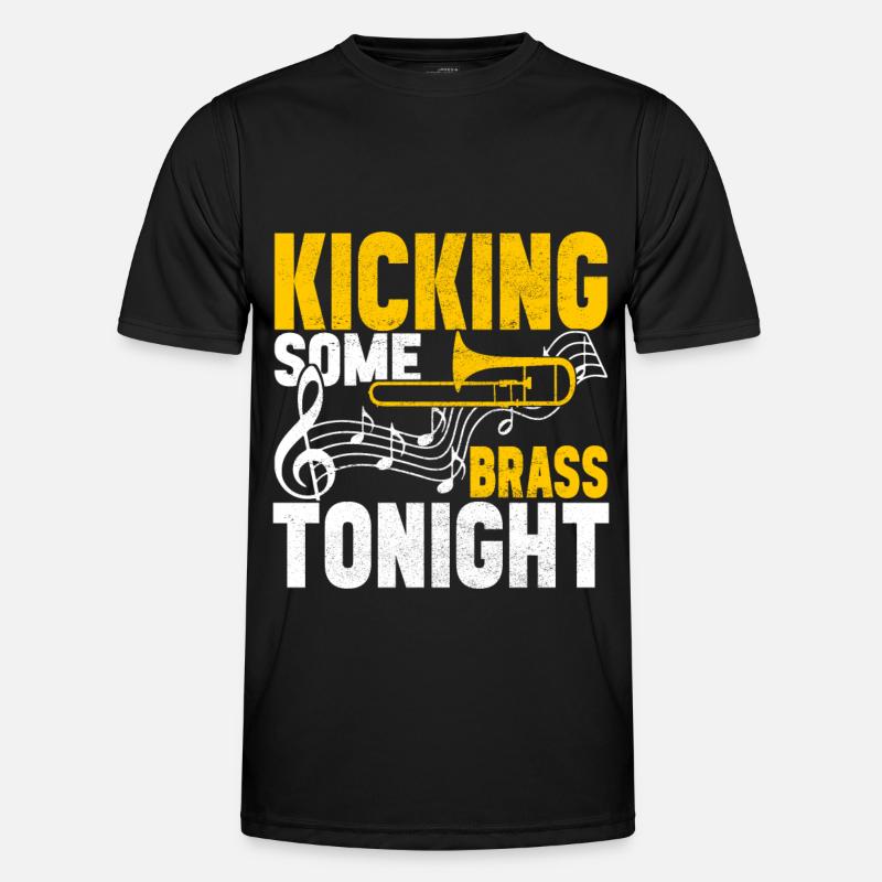 Posaune Trombone - Männer Funktions-T-Shirt - Schwarz