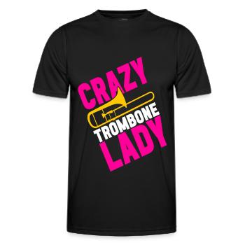Posaune Trombone - T-shirt sport Homme - noir - Devant - AI Model Male 178 dark (178cm)