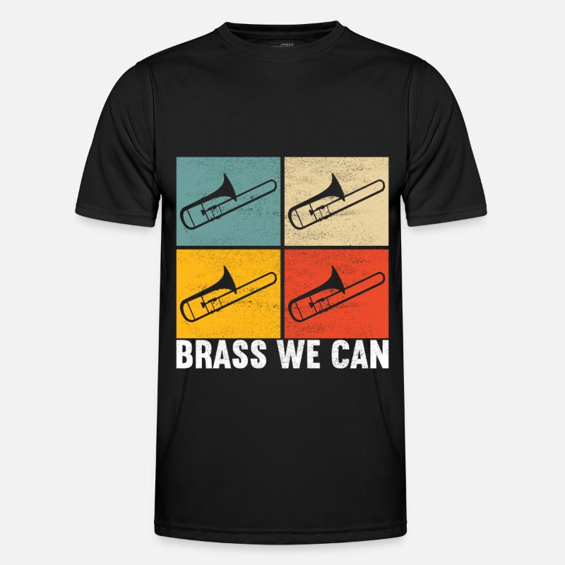 Posaune Trombone - Männer Funktions-T-Shirt - Schwarz