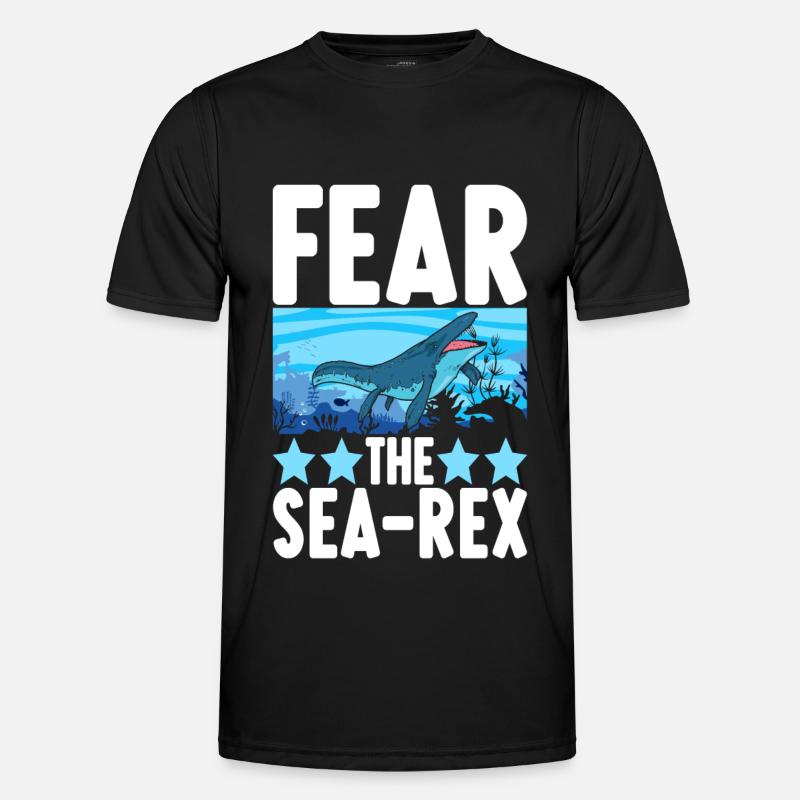 Mosasaurus Dinosaurier - Männer Funktions-T-Shirt - Schwarz