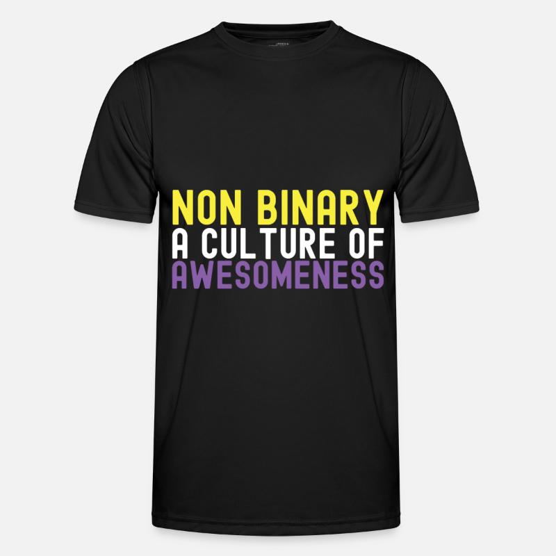 Non Binary Pride Genderqueer - Männer Funktions-T-Shirt - Schwarz