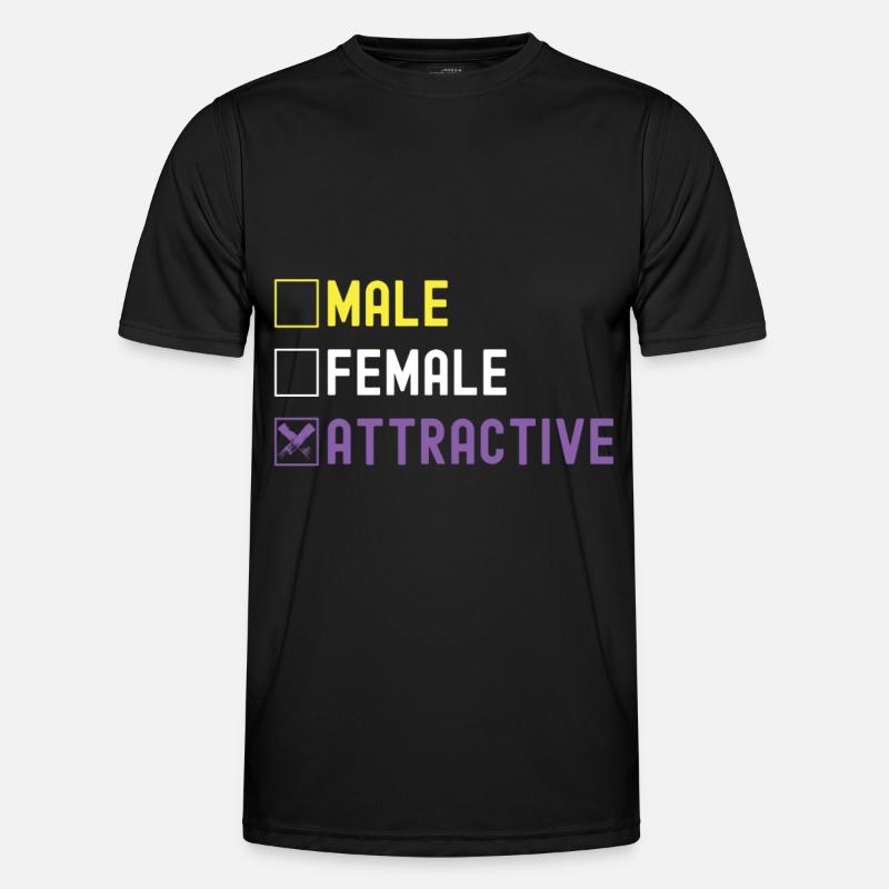 Non Binary Pride Genderqueer - Männer Funktions-T-Shirt - Schwarz
