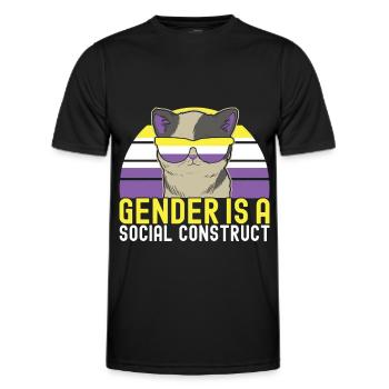 Non Binary Pride Genderqueer - Men's Functional T-Shirt - black - Front - AI Model Male 178 dark (178cm)