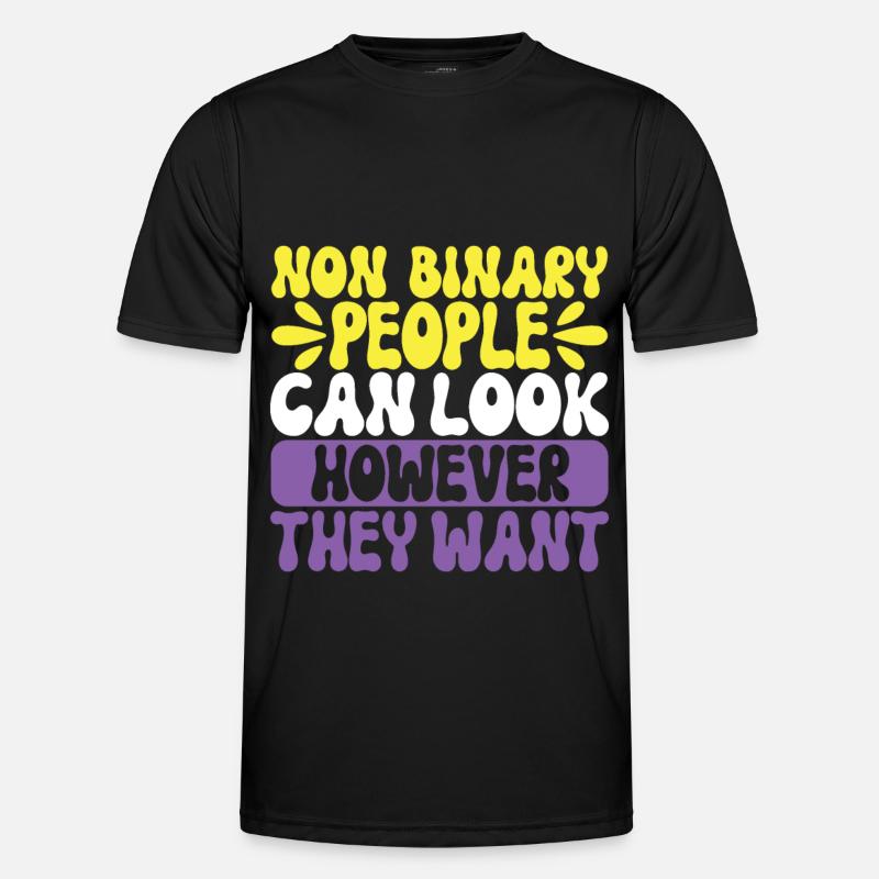 Non Binary Pride Genderqueer Männer Funktions-T-Shirt
