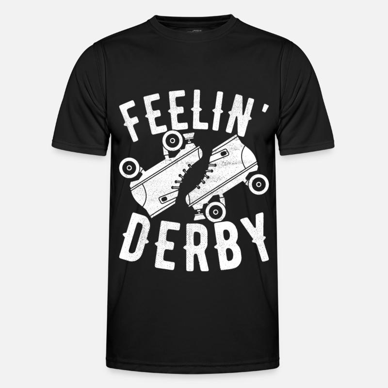 Roller Derby - Männer Funktions-T-Shirt - Schwarz