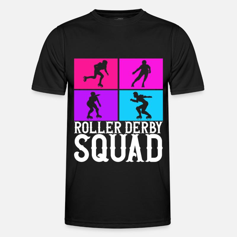 Roller Derby - Männer Funktions-T-Shirt - Schwarz