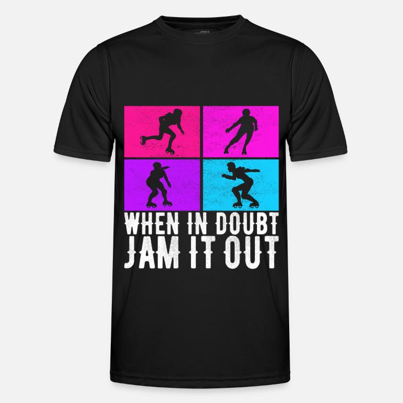 Roller Derby - Männer Funktions-T-Shirt - Schwarz