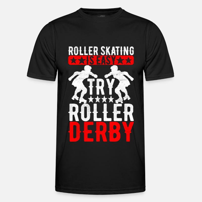 Roller Derby - Männer Funktions-T-Shirt - Schwarz