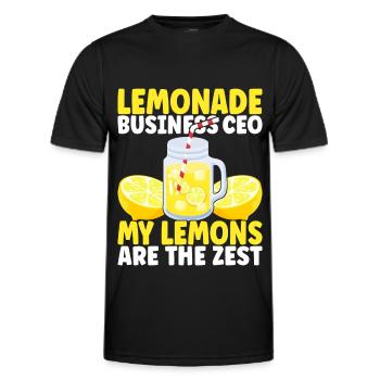 Limonade Limonadenstand - Männer Funktions-T-Shirt - Schwarz - Vorne - AI Model Male 178 dark (178cm)