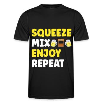 Limonade Limonadenstand - Männer Funktions-T-Shirt - Schwarz - Vorne - AI Model Male 178 dark (178cm)