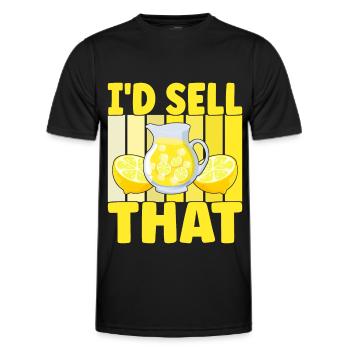 Limonade Limonadenstand - Männer Funktions-T-Shirt - Schwarz - Vorne - AI Model Male 178 dark (178cm)