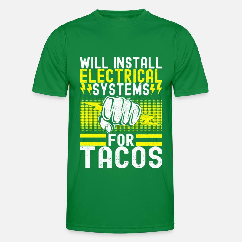 Electrician Electronics Technician Men's Functional T-Shirt