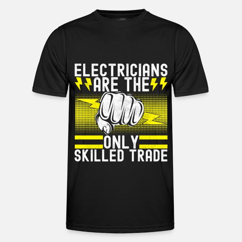 Electrician Electronics Technician - Men's Functional T-Shirt - black