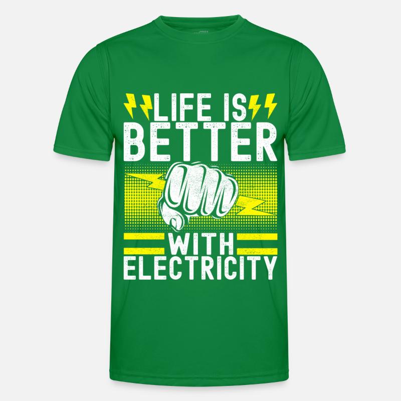 Electrician Electronics Technician Men's Functional T-Shirt