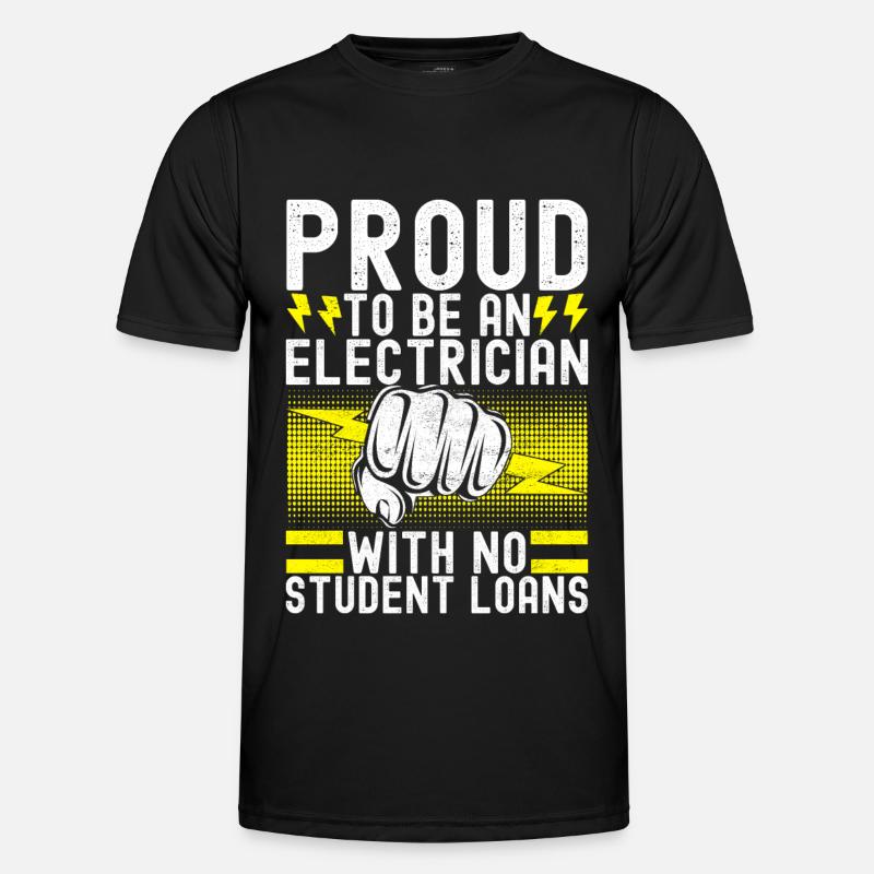 Electrician Electronics Technician - Men's Functional T-Shirt - black
