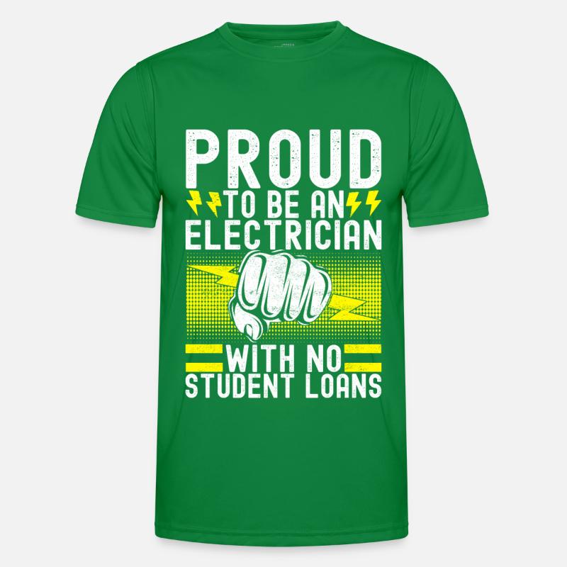 Electrician Electronics Technician Men's Functional T-Shirt
