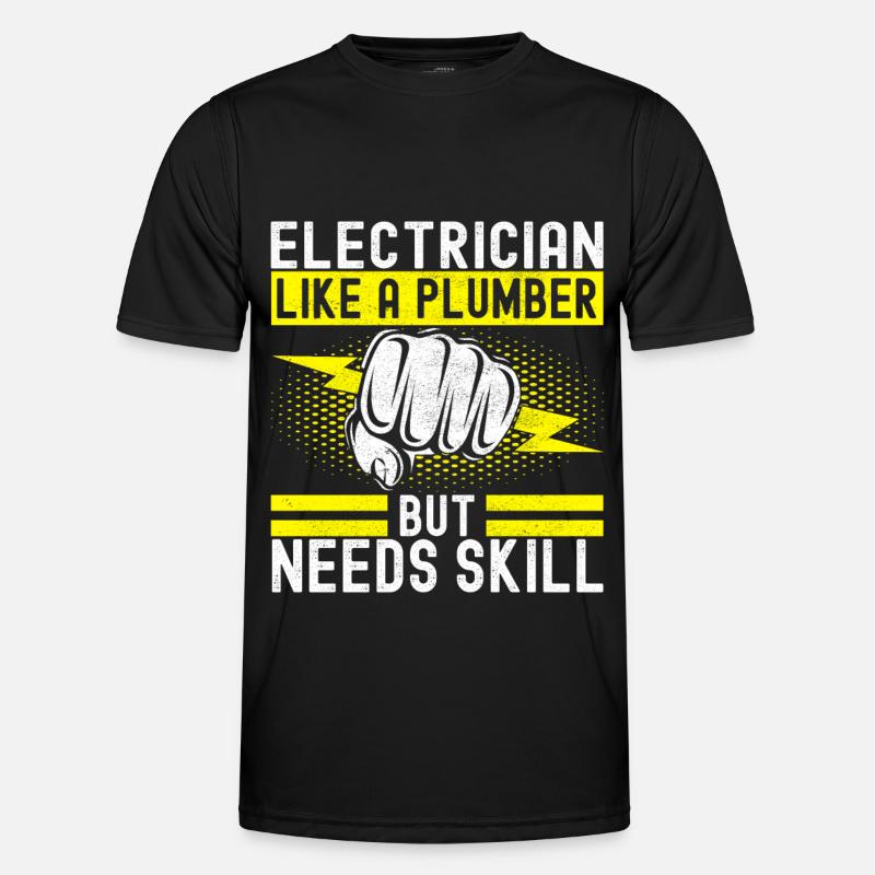 Electrician Electronics Technician - Men's Functional T-Shirt - black