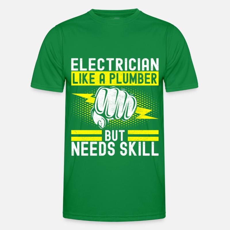 Electrician Electronics Technician Men's Functional T-Shirt