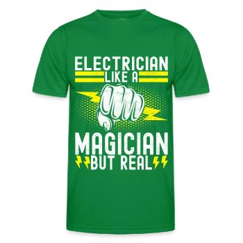Électricien Technicien en électronique - T-shirt sport Homme - vert - Devant - AI Model Male 178 dark (178cm)