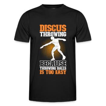 Lanceur de disque Lancer de disque - T-shirt sport Homme - noir - Devant - AI Model Male 178 dark (178cm)