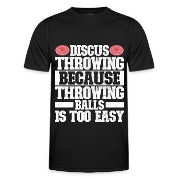 Lanceur de disque Lancer de disque - T-shirt sport Homme - noir - Devant - AI Model Male 178 dark (178cm)