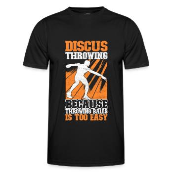 Lanceur de disque Lancer de disque - T-shirt sport Homme - noir - Devant - AI Model Male 178 dark (178cm)