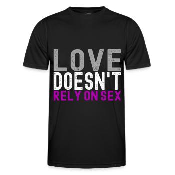 As asexué - T-shirt sport Homme - noir - Devant - AI Model Male 178 dark (178cm)