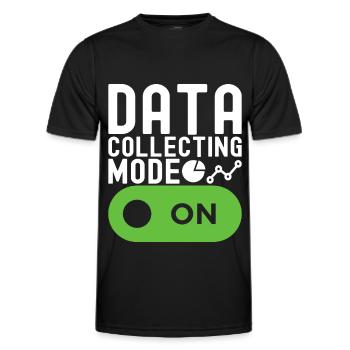 Analyste de données en science des données - T-shirt sport Homme - noir - Devant - AI Model Male 178 dark (178cm)