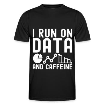 Analyste de données en science des données - T-shirt sport Homme - noir - Devant - AI Model Male 178 dark (178cm)