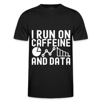 Analyste de données en science des données - T-shirt sport Homme - noir - Devant - AI Model Male 178 dark (178cm)