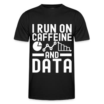 Analyste de données en science des données - T-shirt sport Homme - noir - Devant - AI Model Male 178 dark (178cm)