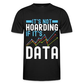 Analyste de données en science des données - T-shirt sport Homme - noir - Devant - AI Model Male 178 dark (178cm)