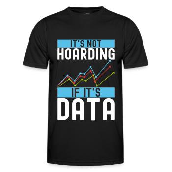 Analyste de données en science des données - T-shirt sport Homme - noir - Devant - AI Model Male 178 dark (178cm)