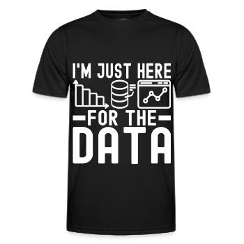Analyste de données en science des données - T-shirt sport Homme - noir - Devant - AI Model Male 178 dark (178cm)