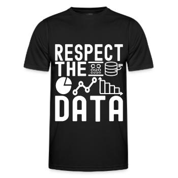 Analyste de données en science des données - T-shirt sport Homme - noir - Devant - AI Model Male 178 dark (178cm)
