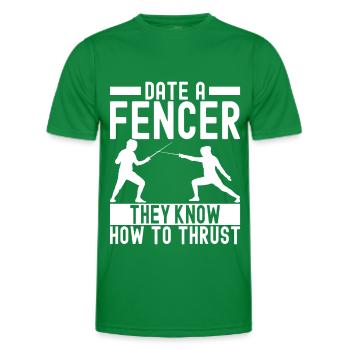 Fencing Fencing - Men's Functional T-Shirt - kelly green - Front - AI Model Male 178 dark (178cm)