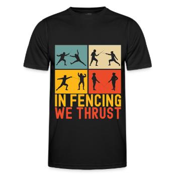 Fencing Fencing - Men's Functional T-Shirt - black - Front - AI Model Male 178 dark (178cm)