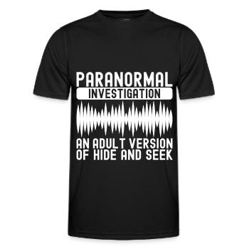 Paranormal Investigator Ghost Hunting - Men's Functional T-Shirt - black - Front - AI Model Male 178 dark (178cm)