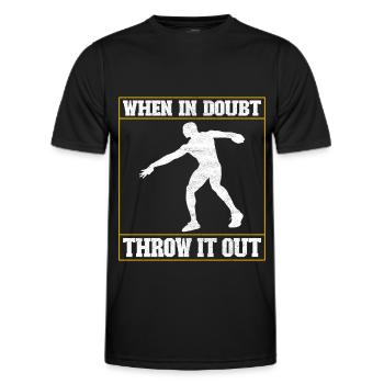 Lancer du disque Lancer du disque - T-shirt sport Homme - noir - Devant - AI Model Male 178 dark (178cm)
