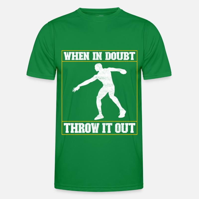 Diskuswerfer Diskuswerfen Männer Funktions-T-Shirt